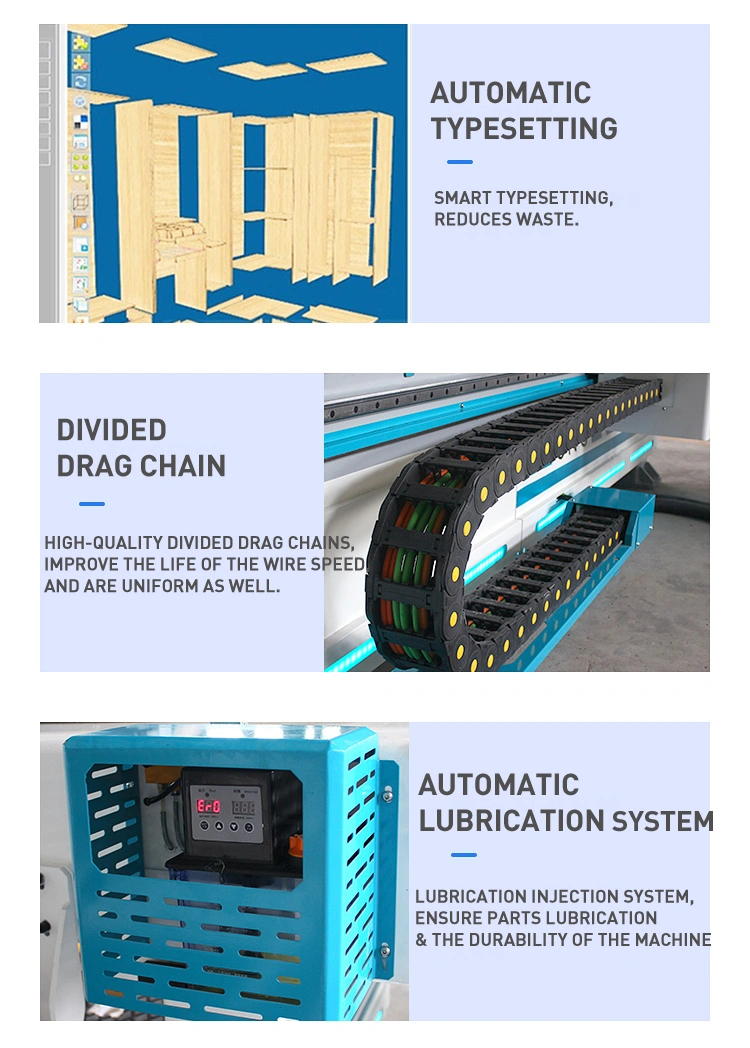 Woodworking Wood Acrylic Plywood PVC MDF Engraving Cutting Atc 1325 Engraving Carving CNC Router